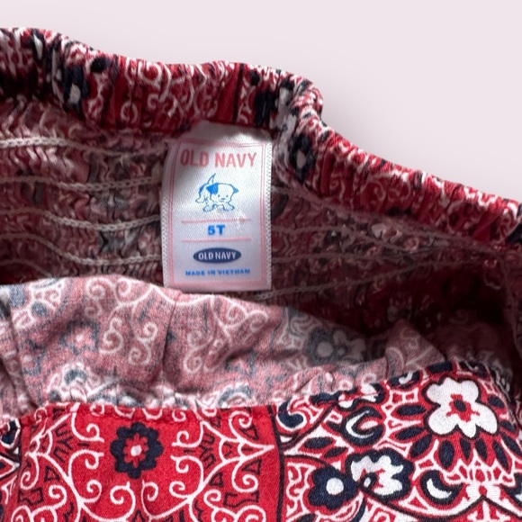 Set Of Two Toddler Girl Old Navy Fourth Of July Patriotic Plaid Paisley Dresses - Picture 6 of 12